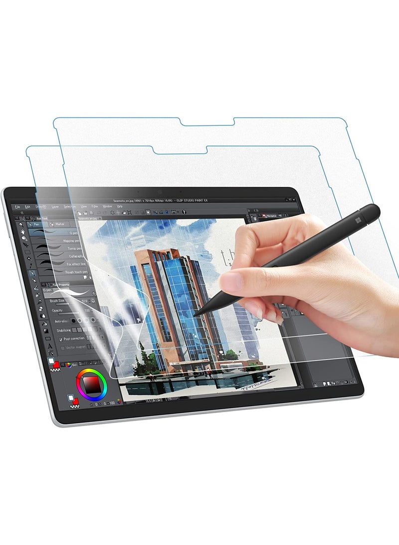2 Pack Paperfeel Screen Protector Compatible with Surface Pro 11 2024/10/9/8/X (13 Inch), Matte PET Film for Natural Writing, Anti-Glare, Anti-Scratch, Easy Installation - Image 1